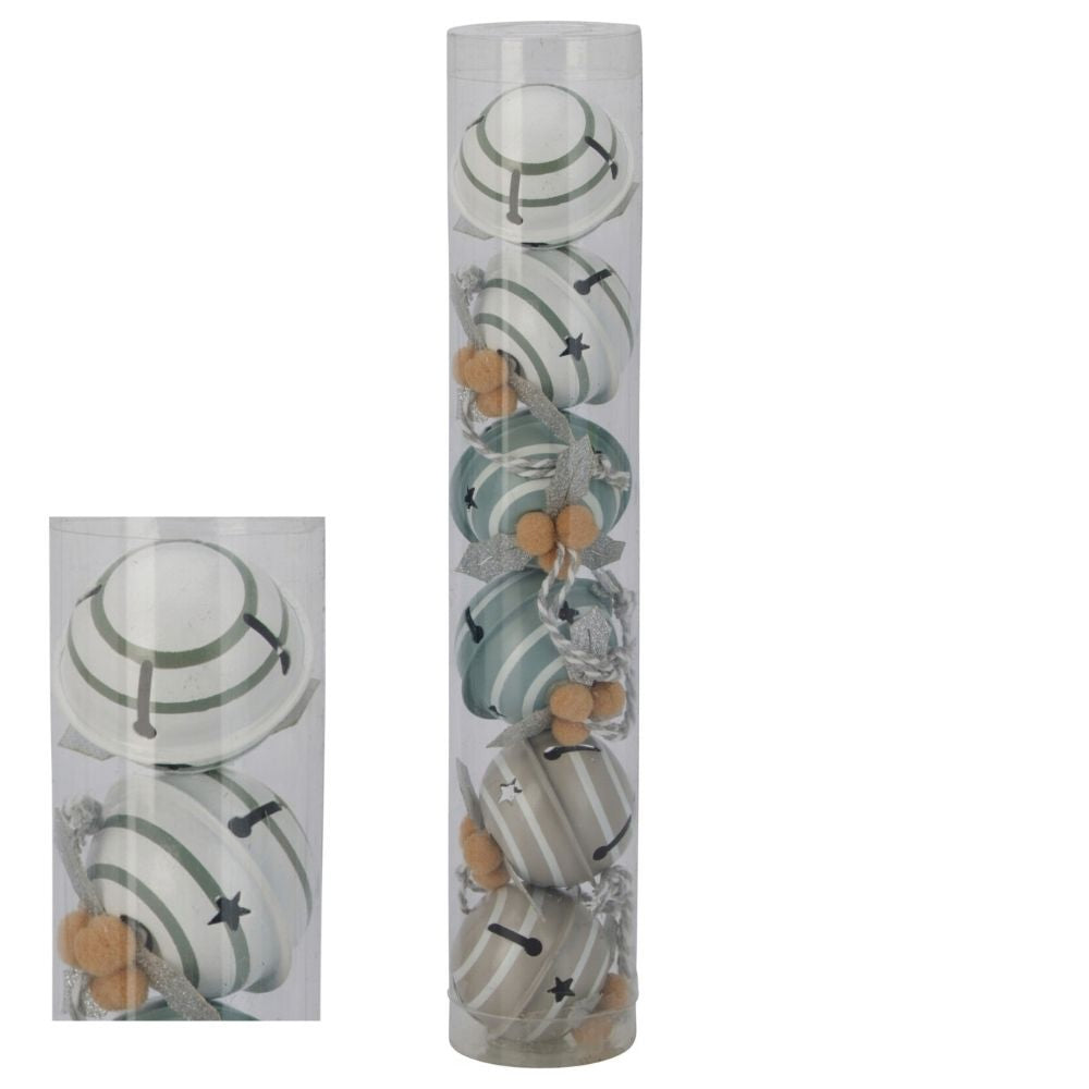 Koopman 4cm Set of 6 Pastel Bells Hanging Decoration - (Choice of 4)