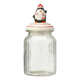 Koopman 950ml Christmas Character Glass Cookie Jar - (Set of 3)