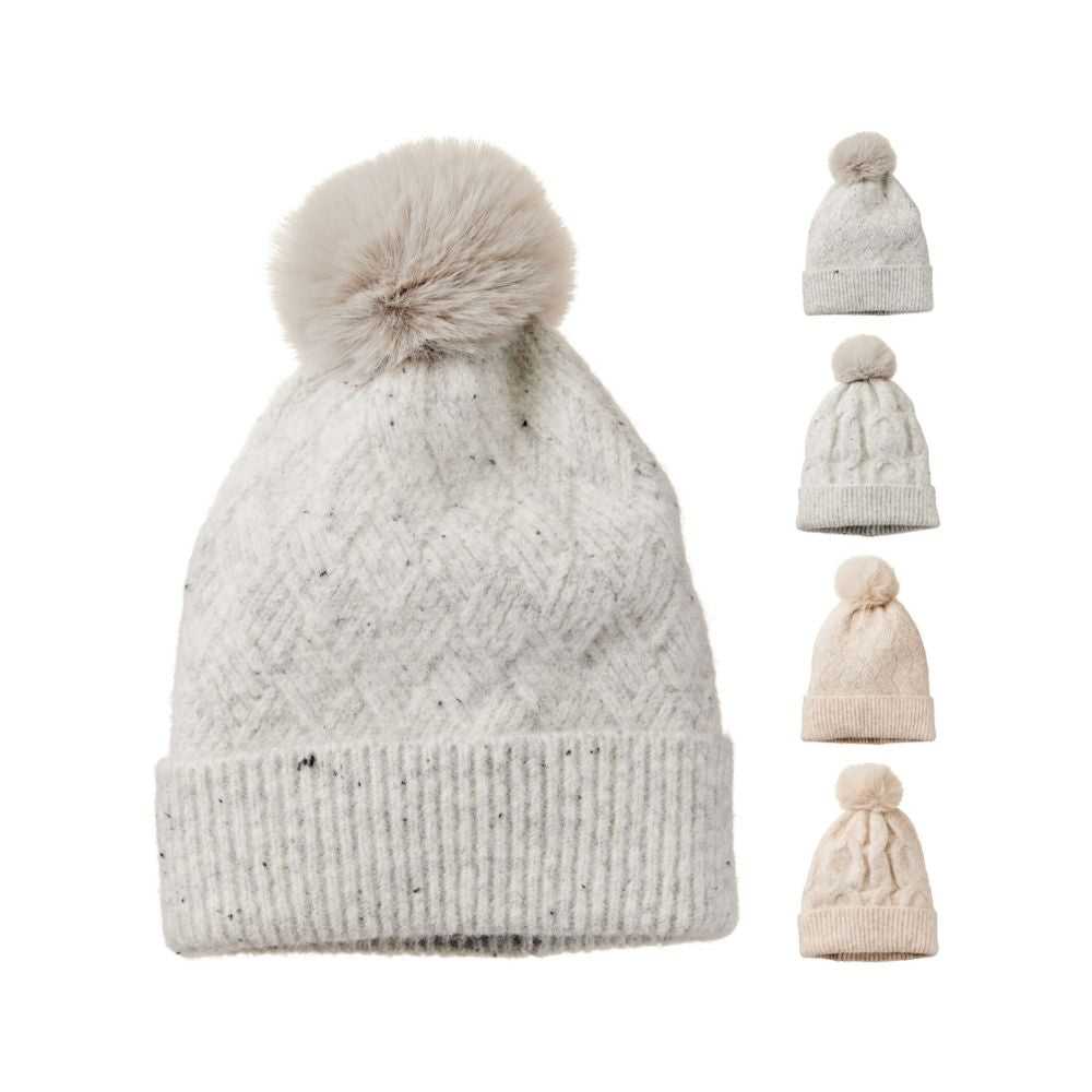Koopman Knitted Hat with Pom Pom - (Choice of 4)