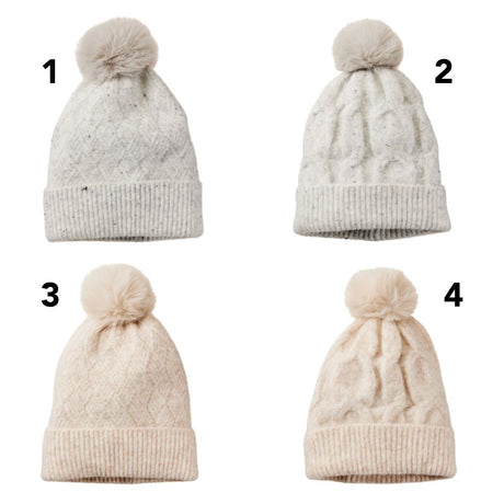 Koopman Knitted Hat with Pom Pom - (Choice of 4)