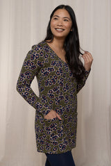 Lily & Me 8 Olive Meadow Clover Tunic Top