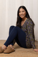 Lily & Me 8 Olive Meadow Clover Tunic Top