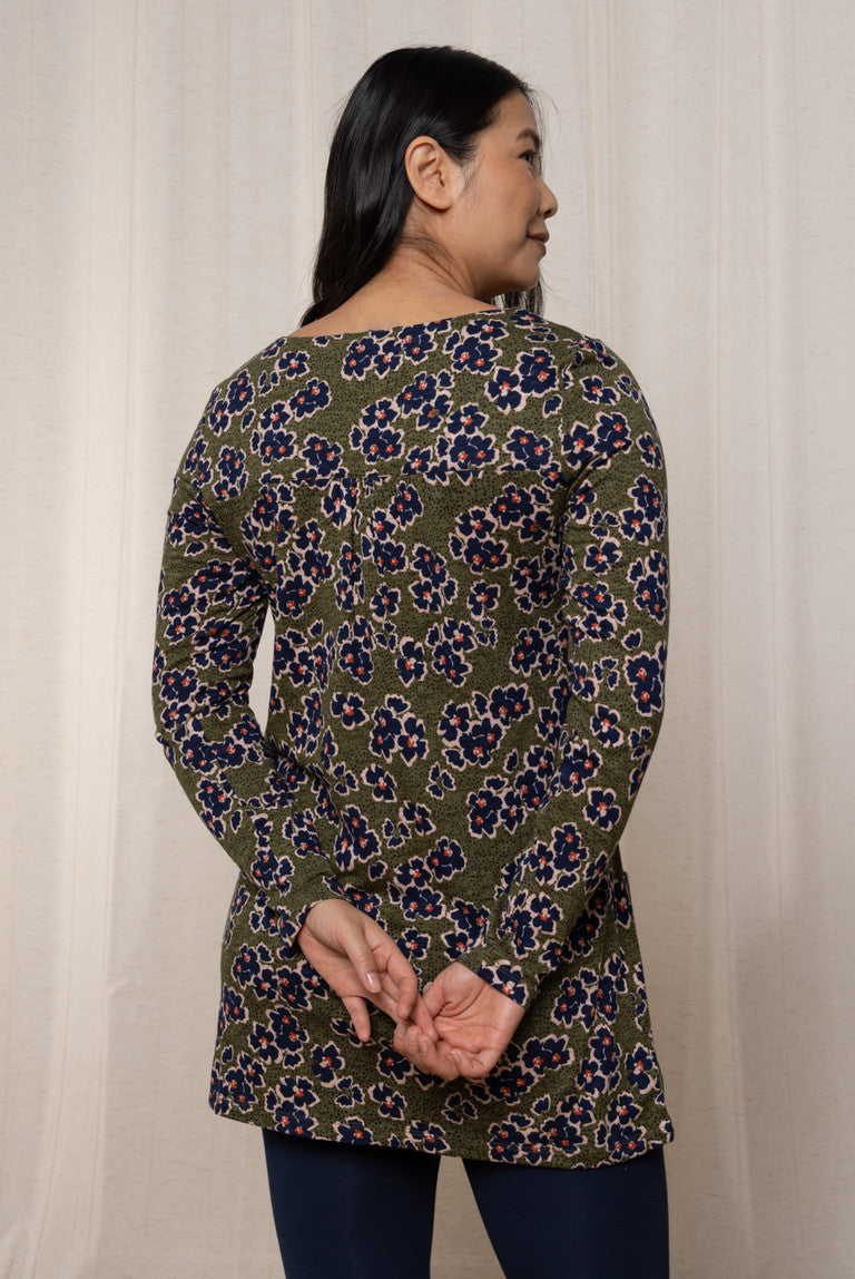 Lily & Me 8 Olive Meadow Clover Tunic Top