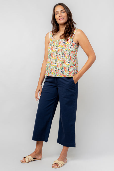 Lily & Me 18 White Carrie Mayflower Vest Top