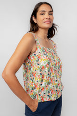 Lily & Me 18 White Carrie Mayflower Vest Top