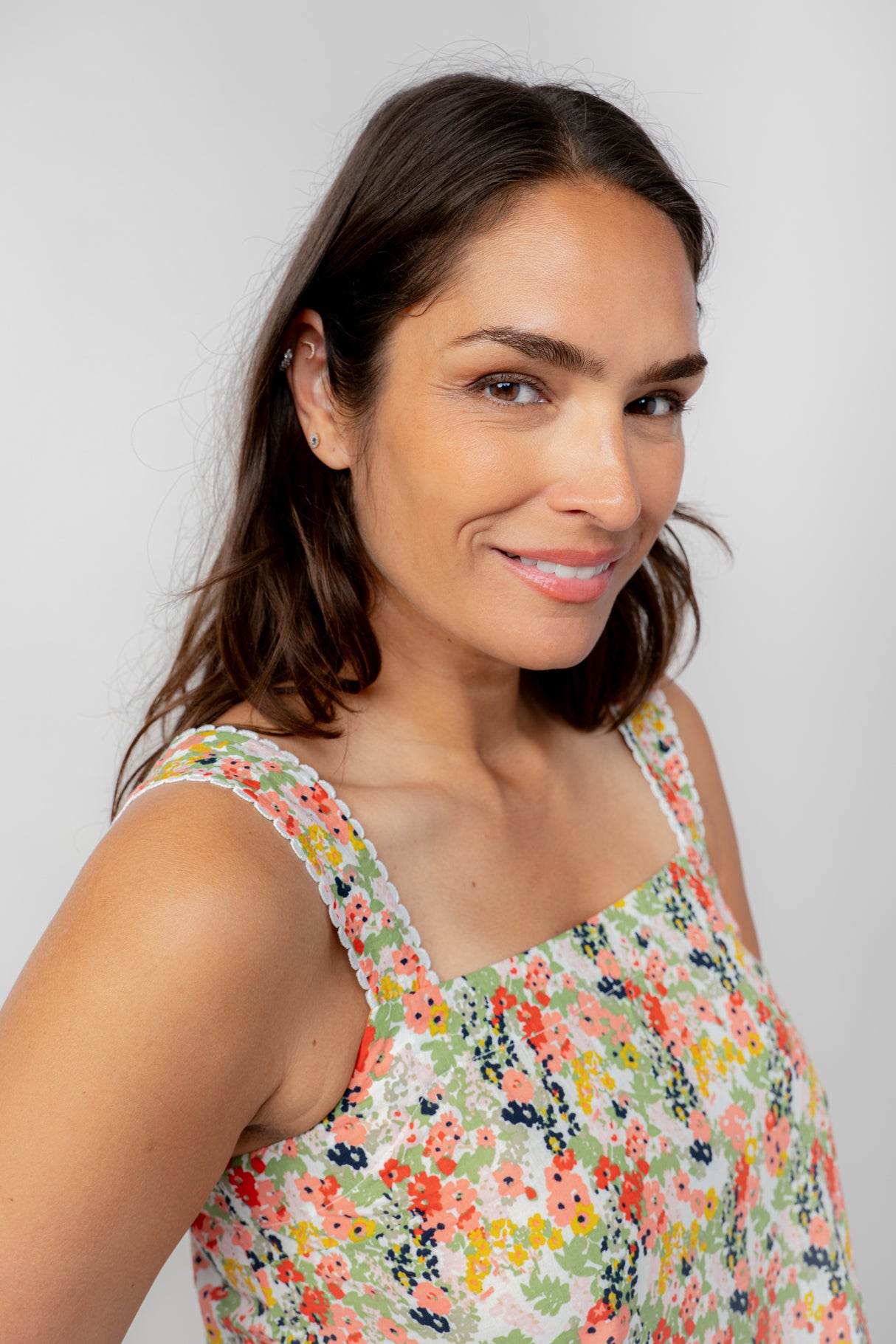 Lily & Me 18 White Carrie Mayflower Vest Top