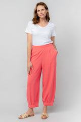 Lily & Me 20 Pink Plain Linen Sail Trouser