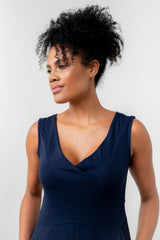 Lily & Me 8 Navy Plain Chrissy Maxi Dress