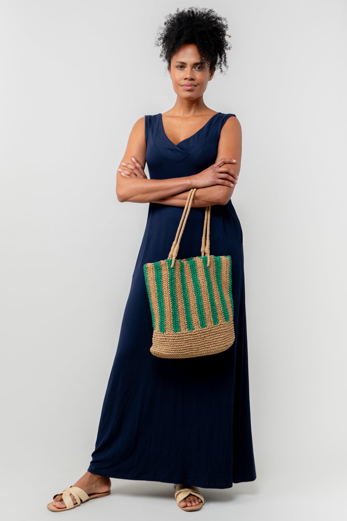 Lily & Me 14 Navy Plain Chrissy Maxi Dress