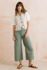 Lily & Me Celandine Flecked Knit Sleeveless Waistcoat - Ecru