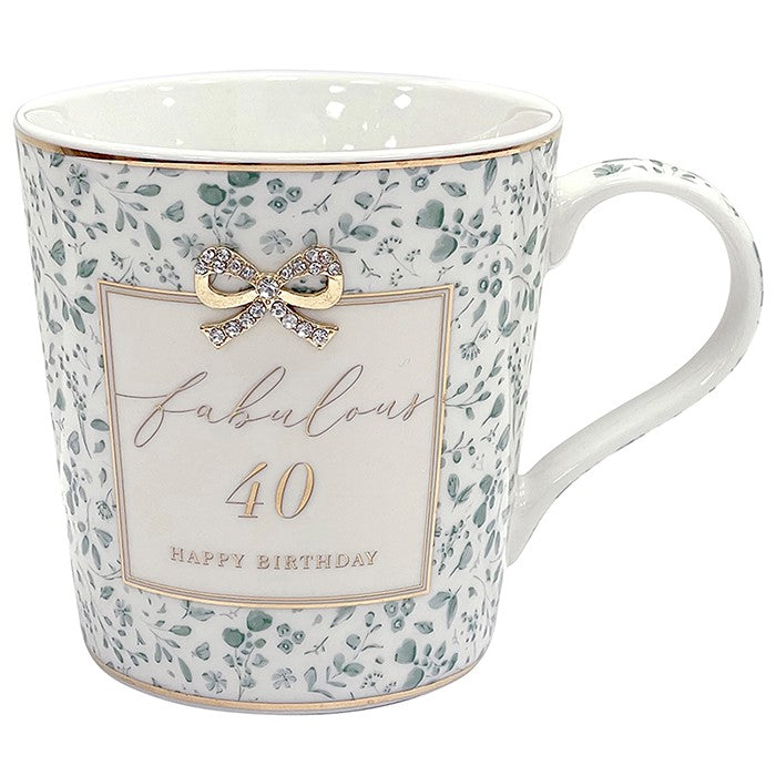 Leonardo Hearts Design Mug 40th Birthday