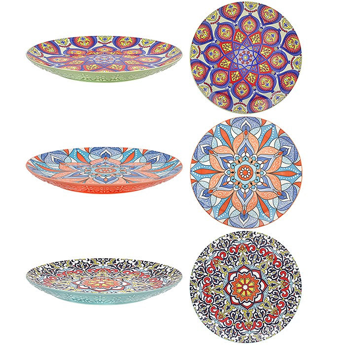 Leser & Pavey Tuscany Mandala Large Plate - Bright - (Choice of 3)