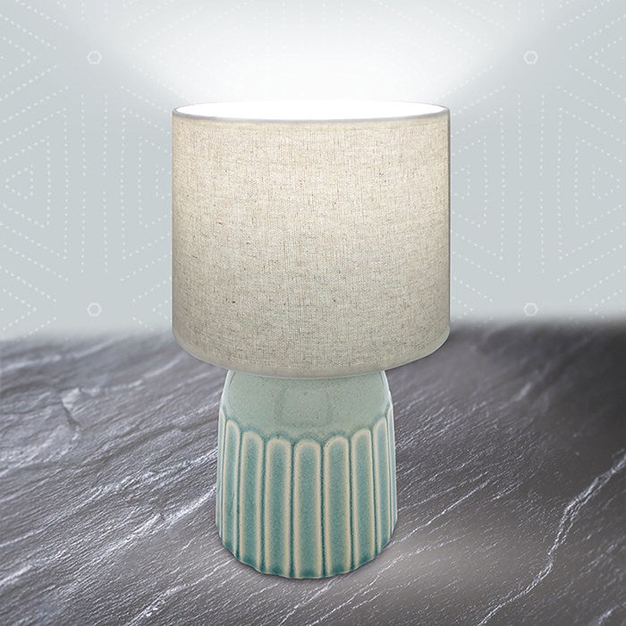 Joe Davies Green Ceramic Table Lamp With Shade - LP74803