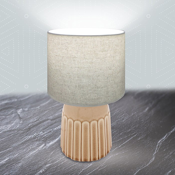 Joe Davies Honey Ceramic Table Lamp With Shade - LP74804