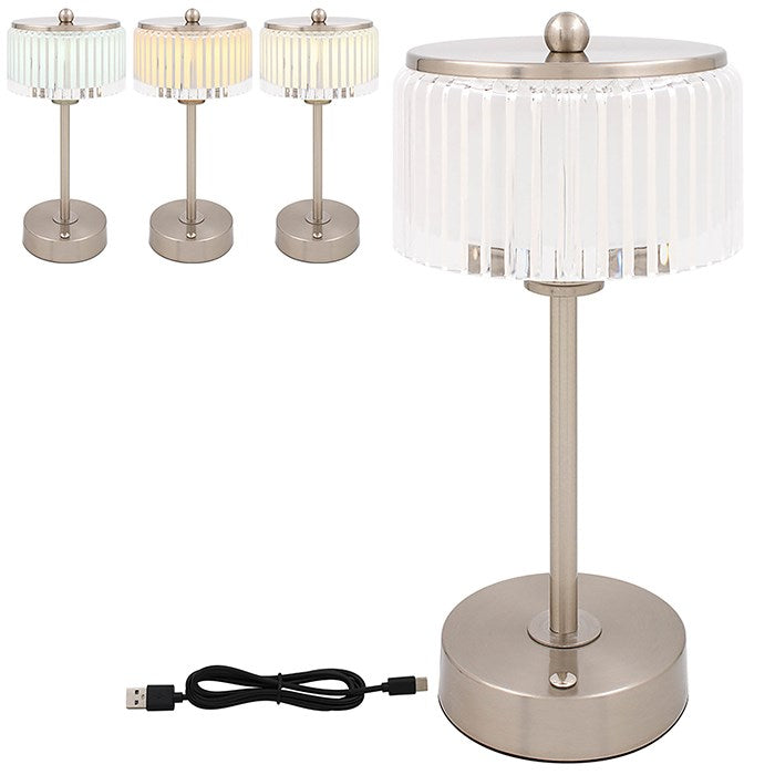Joe Davies Silver Round Shade Touch LED Lamp - LP75169