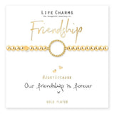 Life Charms Friendship Forever Gold Plated Bracelet