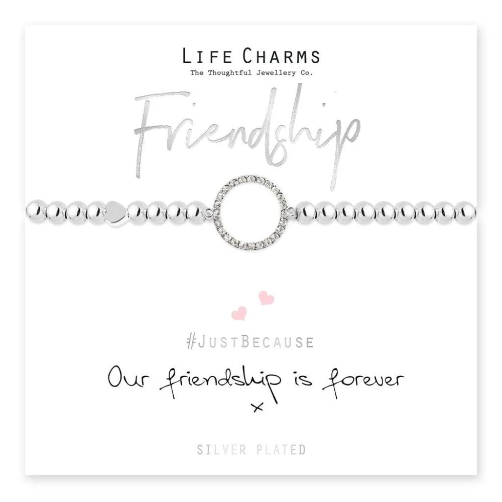 Life Charms Friendship Forever Silver Plated Bracelet