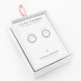 Life Charms Karma Circle Silver Stud Earrings