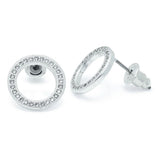 Life Charms Karma Circle Silver Stud Earrings