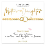 Life Charms Mother & Daughter Gold Plated Charm Bracelet