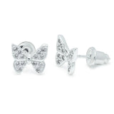 Life Charms Silver Butterfly Stud Earrings