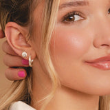 Life Charms Small Twisted Silver Hoop Earrings