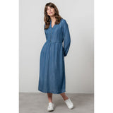 Lily & Me Ellington Denim Midi Dress - Blue