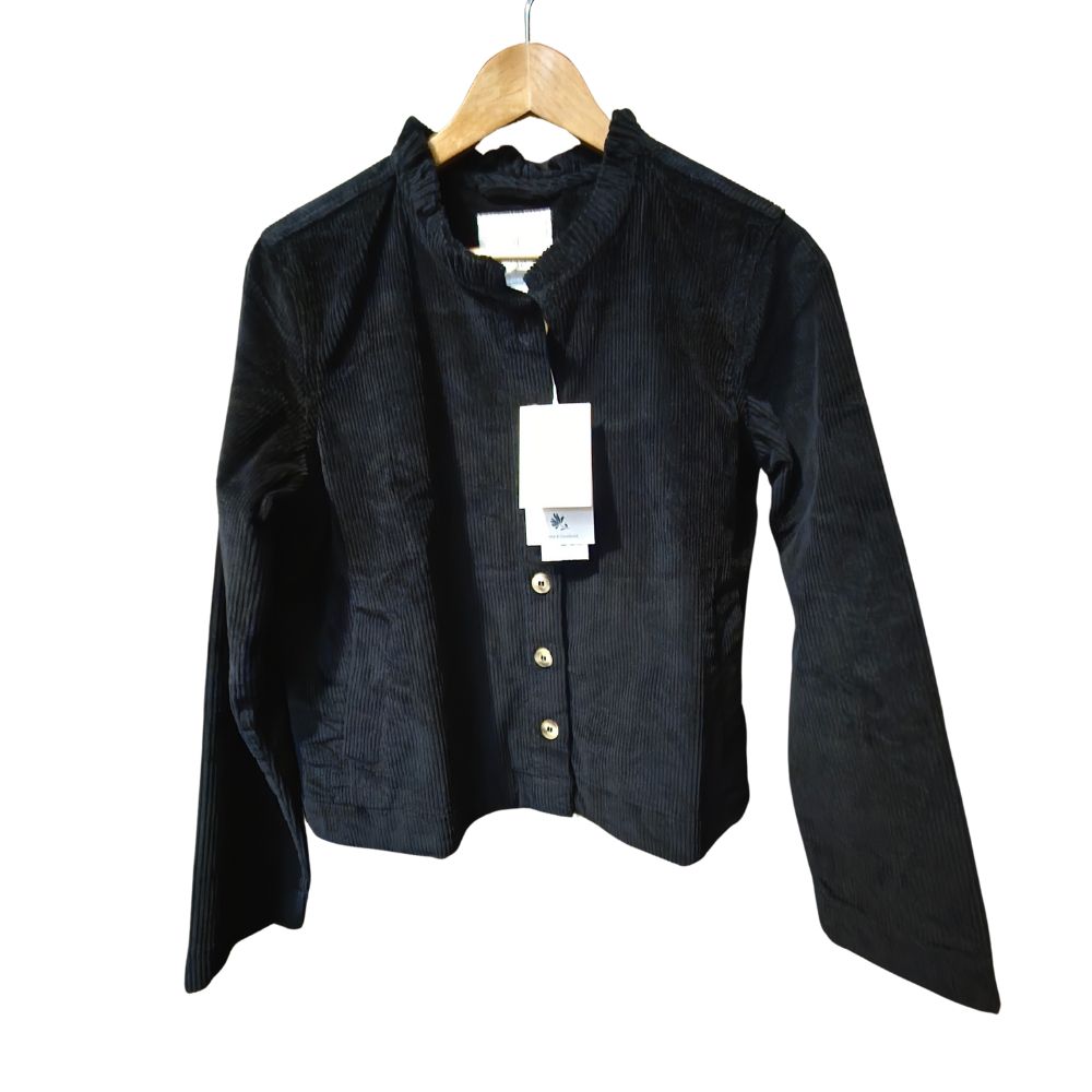 Lily & Me Rene Cord Plain Women's Jacket - Black