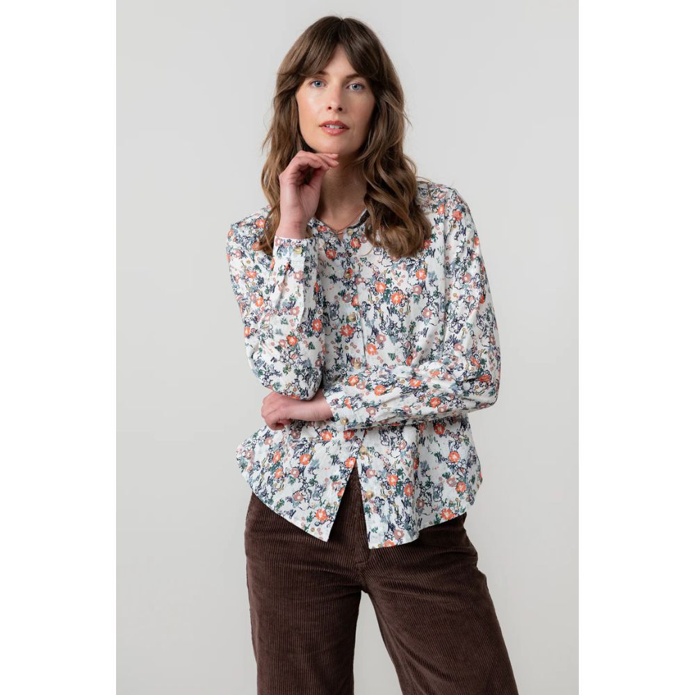 Lily & Me Patsy Organic Cotton Ditsy Women's Shirt - Ecru