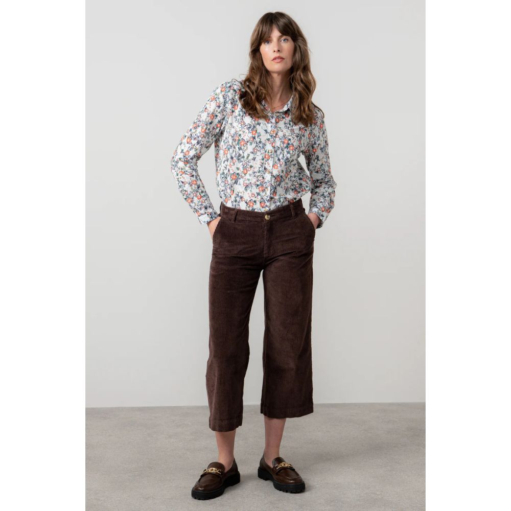 Lily & Me Patsy Organic Cotton Ditsy Women's Shirt - Ecru