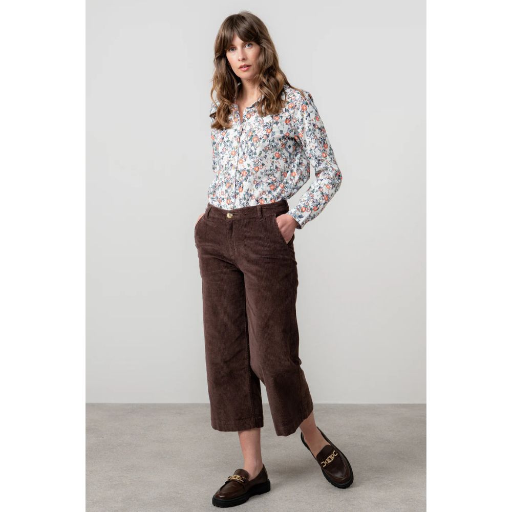 Lily & Me Patsy Organic Cotton Ditsy Women's Shirt - Ecru