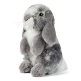 Living Nature 18cm Grey Sitting Lop Eared Rabbit Soft Toy