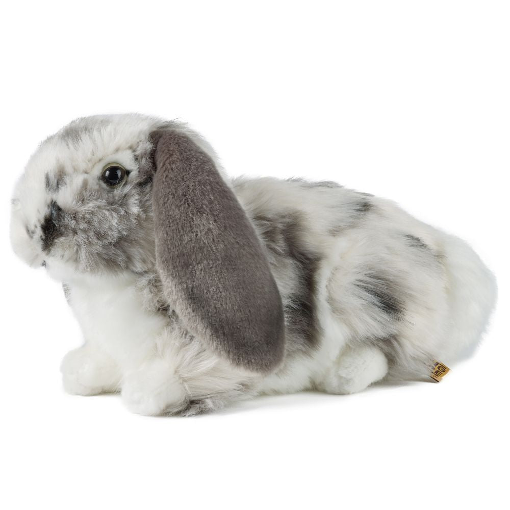 Living Nature 26cm Grey Dutch Lop Ear Rabbit Soft Toy