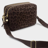 Katie Loxton Lottie Large Crossbody Bag - Chocolate Leopard