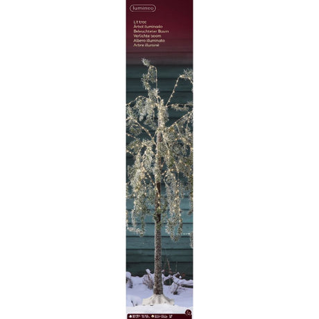 Lumineo 1.5m (5ft) Warm White Micro LED Green Foliage Twig Tree - 501124