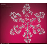 Lumineo 108cm Cool White LED Flashing Snowflake Frame