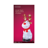 Lumineo 51cm Cool White LED Acrylic Reindeer