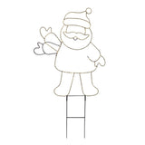 Lumineo 77cm Warm White Waving Santa Micro LED Iron Stake Light