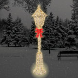 Lumineo 150cm Warm White LED Lit Gold Metal Frame Lantern Decoration