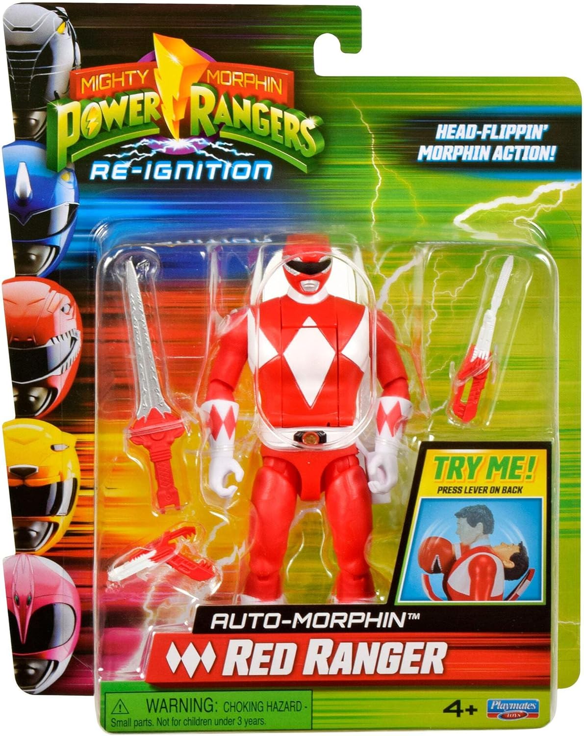 Mighty Morphin Power Rangers Auto Morphin Ranger Figure Assorted (Red in stock)