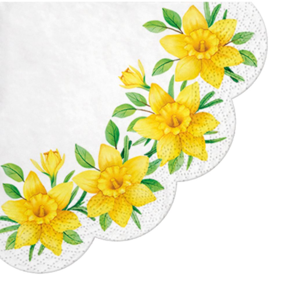 N.J Products 33cm Daffodil Basket Napkins