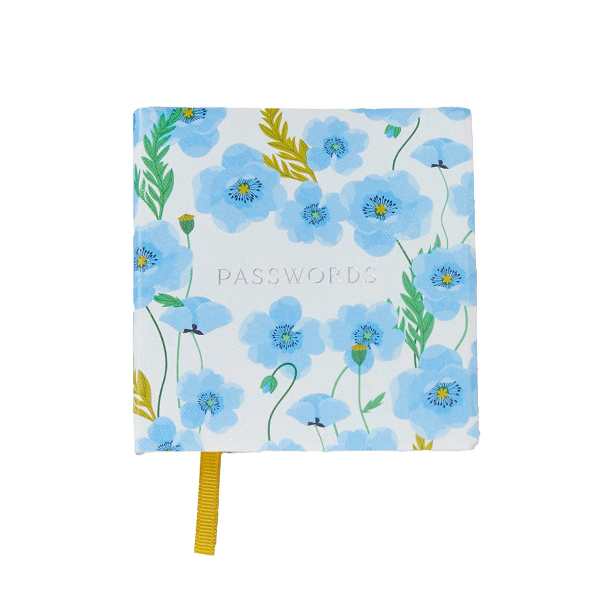 Belly Button Poppy Flower Password Book - Blue