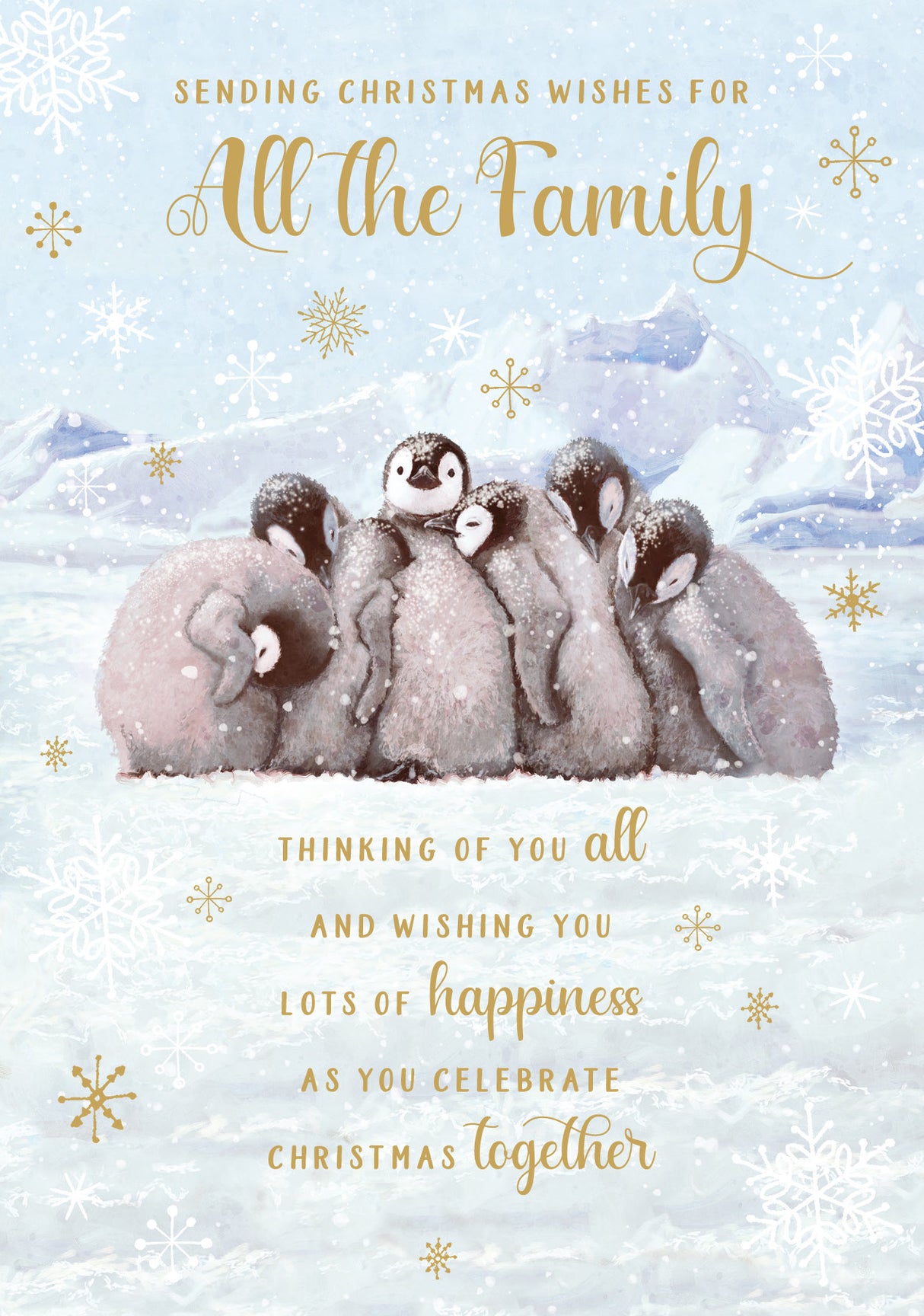 Woodmansterne All of You - Penguin Huddle Christmas Card