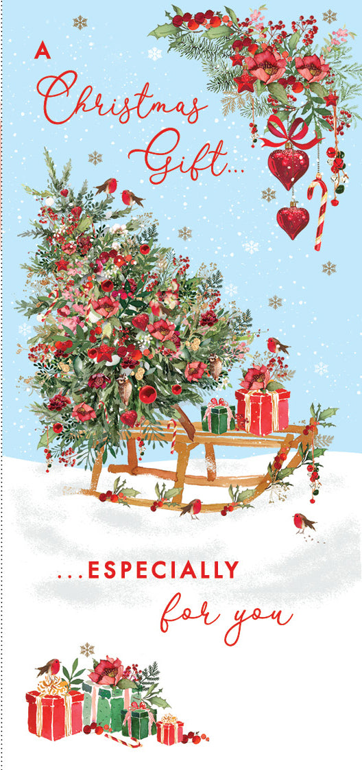 Woodmansterne Sledge & Christmas Tree Card