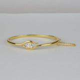 Nudie Jewellery Petite Gold & Diamond Avalon Bangle