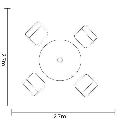 Hartman Oakley 4 Seater Round Furniture Set