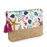 POM Multi-colour Starfish & Shell Print Travel Pouch