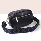 POM Navy Vegan Leather Camera Bag with Removable Strap