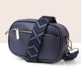 POM Navy Vegan Leather Camera Bag with Removable Strap