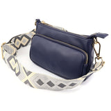 POM Navy Vegan Leather Cross Body Bag